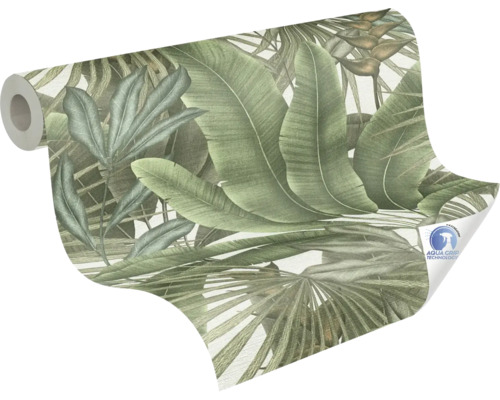 Rouleau de papier peint à motifs de feuilles botaniques