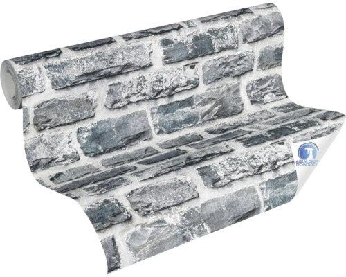 Rouleau de papier peint aspect mur de pierre