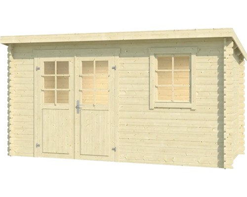 Abri de jardin en bois avec double porte et fenêtre