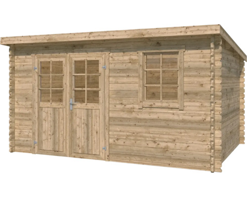 Abri de jardin en bois avec double porte et fenêtre