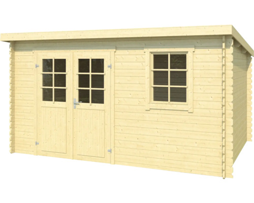 Abri de jardin en bois avec double porte et fenêtre