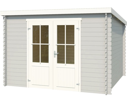 Abri de jardin en bois avec double porte et fenêtres