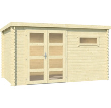 Abri de jardin en bois avec porte double et fenêtre