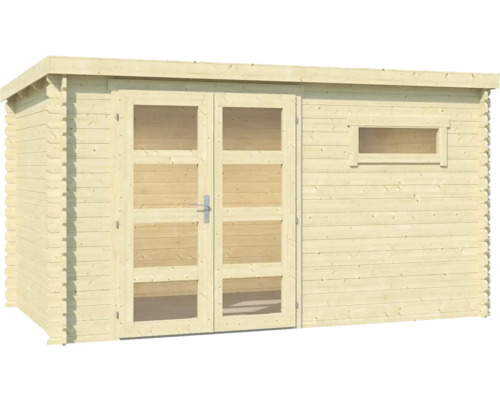 Abri de jardin en bois avec porte double et fenêtre