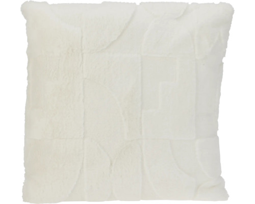 Dekokissen Hotel chique V 45x45 cm Quadratisches Kissen aus Kunstfell mit gestepptem Muster