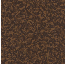 Tapete mit abstraktem floralem Muster in Braun