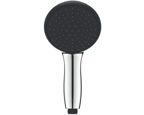 Douchette à main avec poignée chromée et tête noire