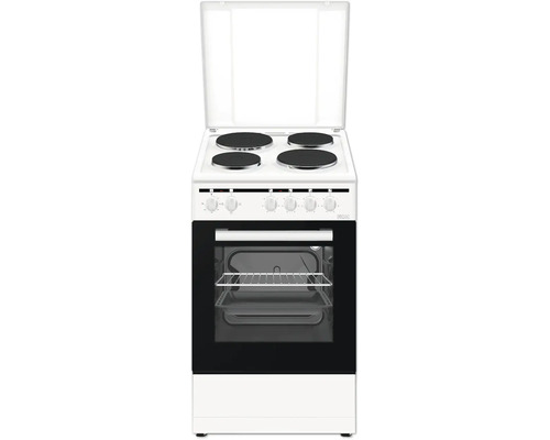 Cuisinière électrique PKM EH4-50KPGDQ lxhxp 49,8 cm x 86 cm x 61 cm blanc Cuisinière électrique avec quatre plaques de cuisson et four
