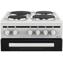 Cuisinière électrique avec quatre plaques de cuisson et four