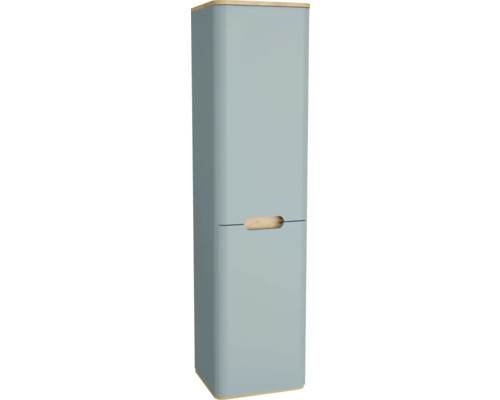 Hochschrank mit Tür und Holzgriffen