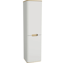 Schmaler Hochschrank mit einer Tür und einem Holzgriff