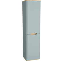 Armoire haute avec deux portes et poignées en bois