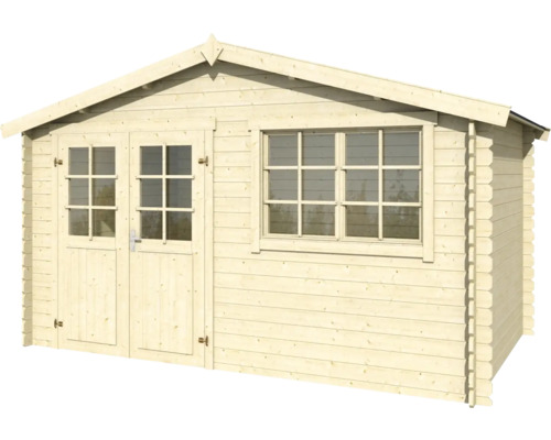 Abri de jardin en bois avec double porte et fenêtre