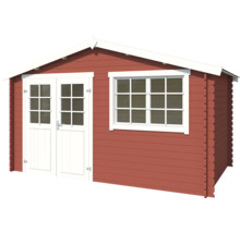 Abri de jardin en bois avec fenêtre et double porte