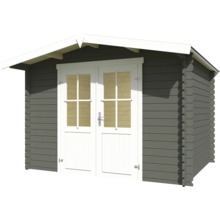 Abri de jardin en bois avec double porte et fenêtres