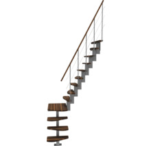 Treppe mit Holzstufen und Geländer