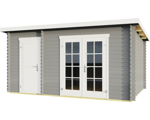 Abri de jardin en bois avec porte double et porte simple