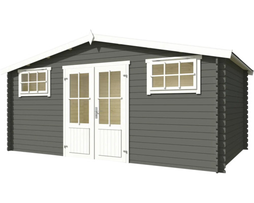 Abri de jardin en bois avec fenêtres et double porte