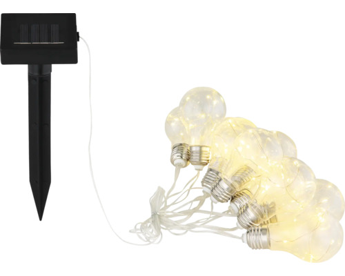 Solar Lichterkette mit Glühbirnen für den Aussenbereich