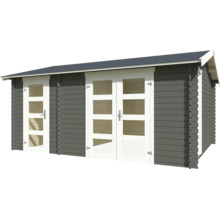 Abri de jardin en bois avec porte double et porte simple