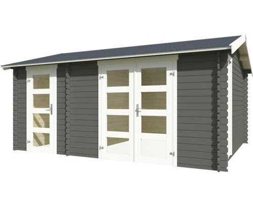 Abri de jardin en bois avec porte double et porte simple