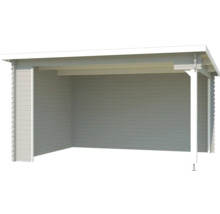 Holzunterstand mit Seitenwand und offenem Design