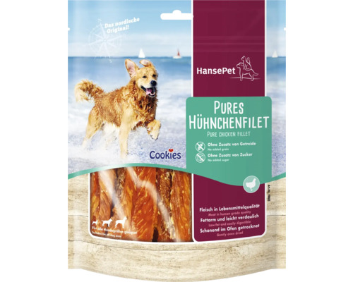 Friandises pour chiens cookies filet de poulet, 200 g Hansepet Pures Filet de poulet, friandise pour chien en sachet