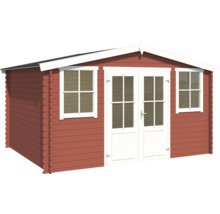 Abri de jardin en bois avec double porte et fenêtres