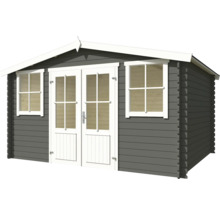 Abri de jardin avec porte double et fenêtres