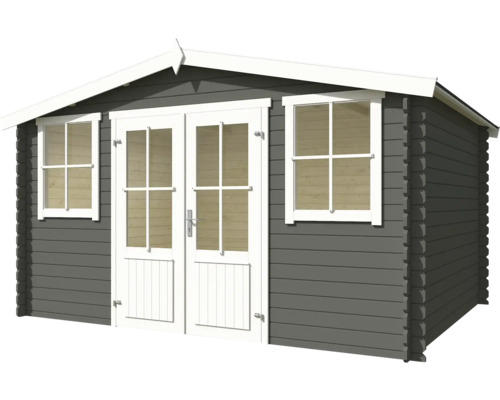 Abri de jardin avec porte double et fenêtres