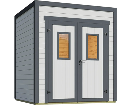 Abri de jardin avec double porte et fenêtres