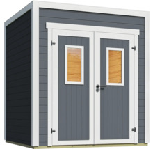 Abri de jardin avec double porte et fenêtres