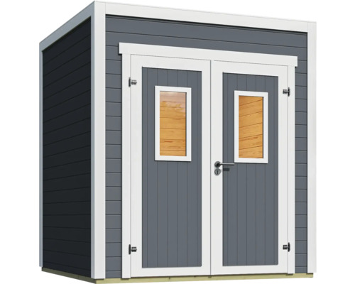 Abri de jardin avec double porte et fenêtres