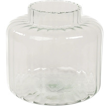 Glasvase mit geriffelter Oberkante