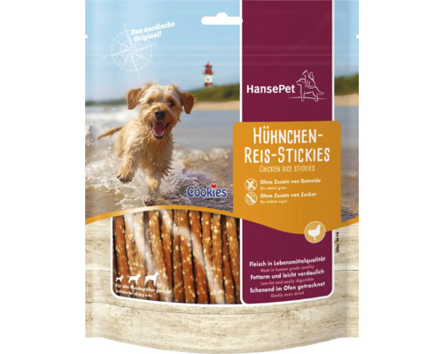 Hansepet Hühnchen Reis-Stickies Hundesnack Verpackung
