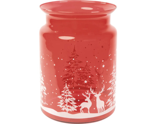 Dekorative Windlichtglas mit Weihnachtsmotiv
