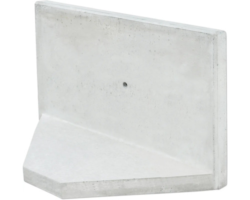 L-Stein Ecke Winkelstein Sichtbeton grau 100 x 5 x 40 cm Fusstiefe = 30 cm