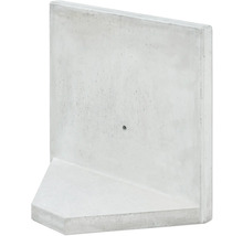 L-Stein Ecke Winkelstein Sichtbeton grau 100 x 5 x 80 cm Fusstiefe = 40 cm