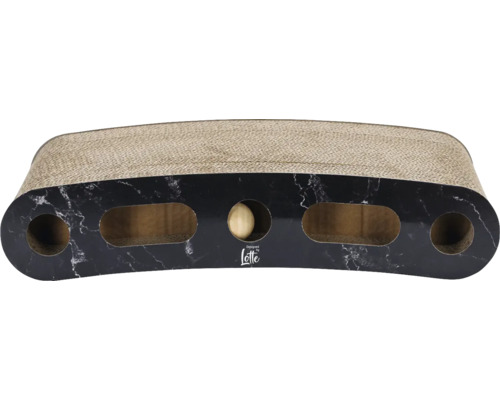 Meuble à gratter pour chat avec balle de jeu et aspect marbre