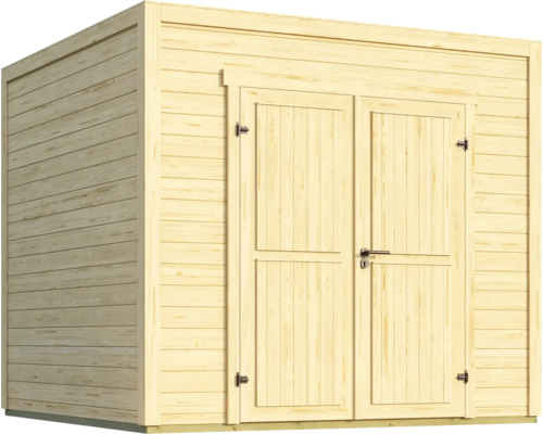 Abri de jardin en bois avec double porte