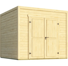 Abri de jardin en bois avec double porte