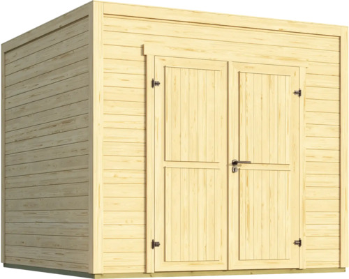 Abri de jardin en bois avec double porte