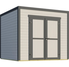 Abri de jardin avec porte double pour l''extérieur