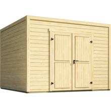 Abri de jardin en bois avec double porte