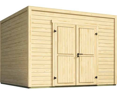 Abri de jardin en bois avec double porte