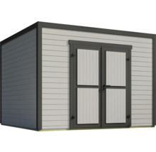 Abri de jardin avec double porte pour l''extérieur