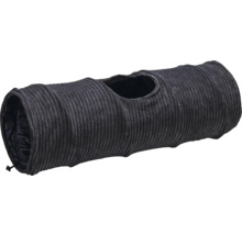 Tunnel pour chat en velours côtelé avec lucarne