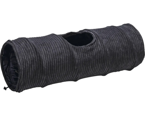 Designed by Lotte Grattoir tunnel pour chats Ribbed 25 cm x 25 cm x 75 cm Tunnel pour chat en velours côtelé avec lucarne