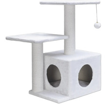Arbre à chat avec surfaces de couchage, balle de jeu et niche pour chat