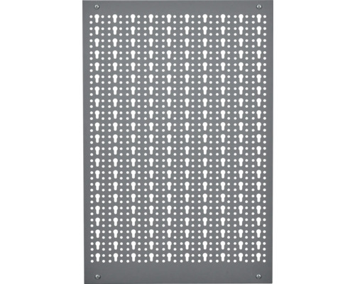 Küpper Panneau perforé avec compris 6 grands et 6 petits crochets standard gris pour panneau perforé 3 pièces